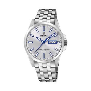 Reloj F20357/1 Festina Plateado Hombre Acero Cl&aacute;sico