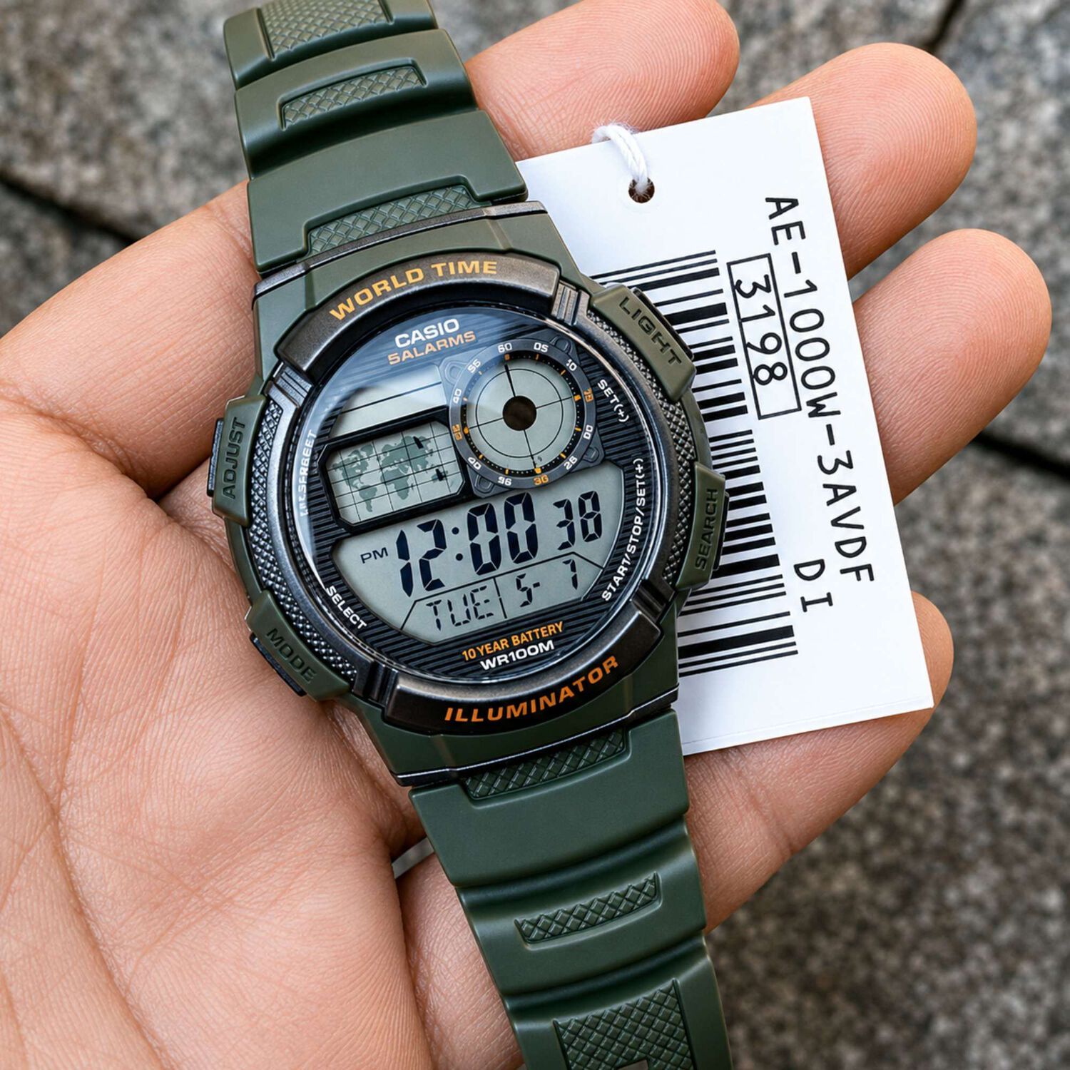 Reloj De Hombre Casio Musgo Ae-1000w-3avdf Classic Style image number 5.0