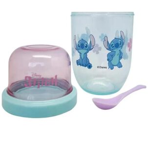 Vaso Yogurt Infantil Disney Stitch 450ml Con Cuchara