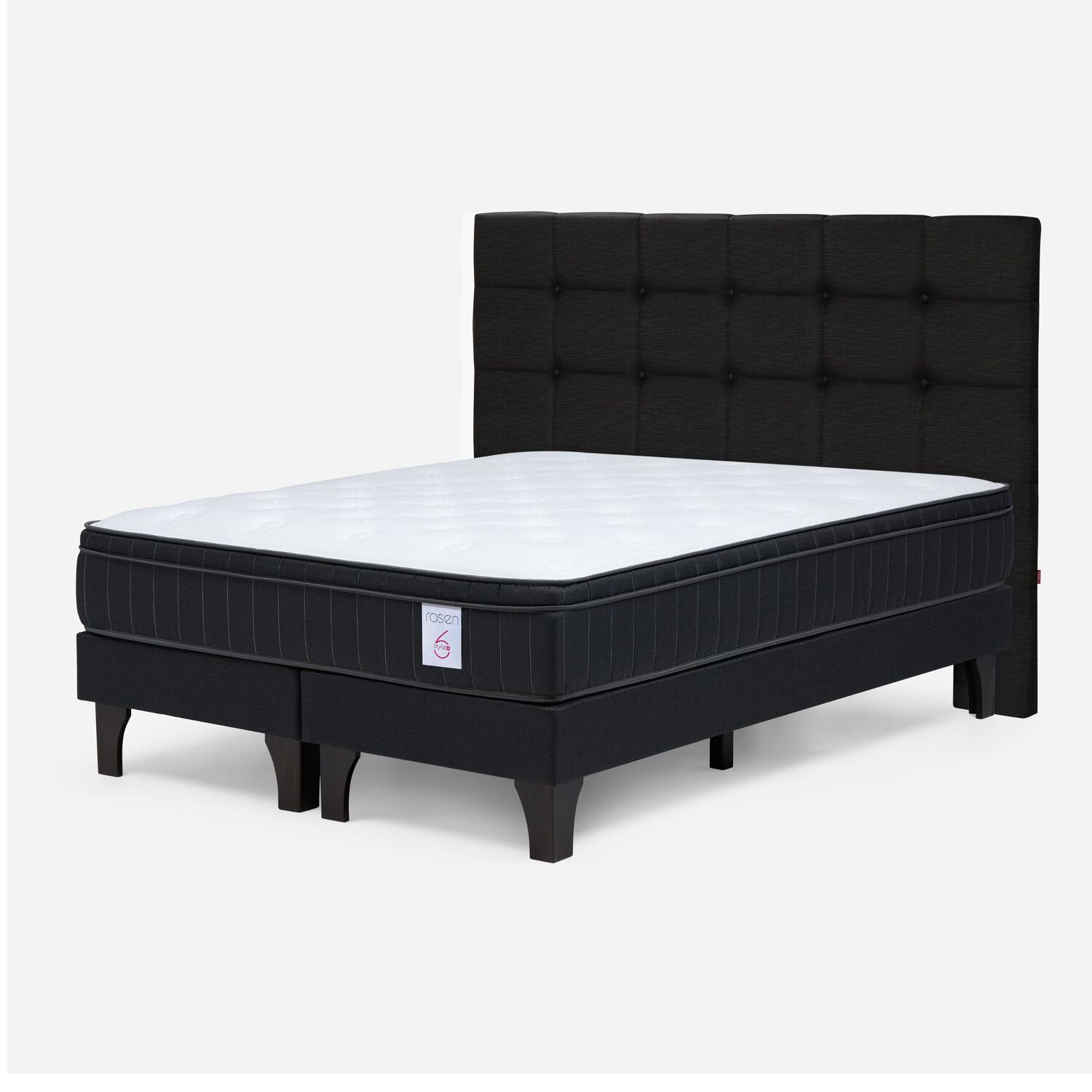 Cama Europea Rosen New Style 6 Plus + Respaldo Issey / King / Base Dividida + Respaldo image number 1.0