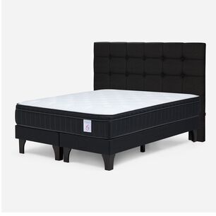 Cama Europea Rosen New Style 6 Plus + Respaldo Issey / King / Base Dividida + Respaldo