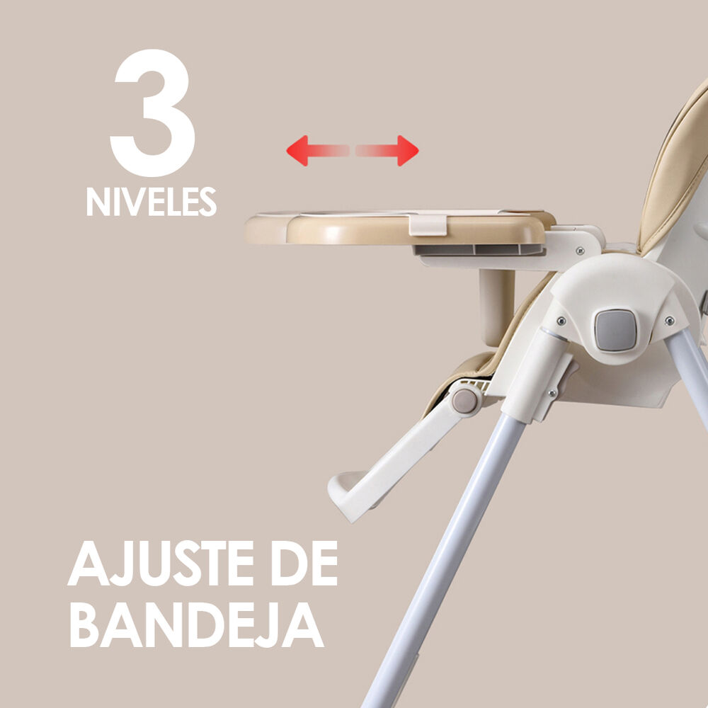 Silla De Comer Plegable Evolution Motivo Rosa image number 4.0