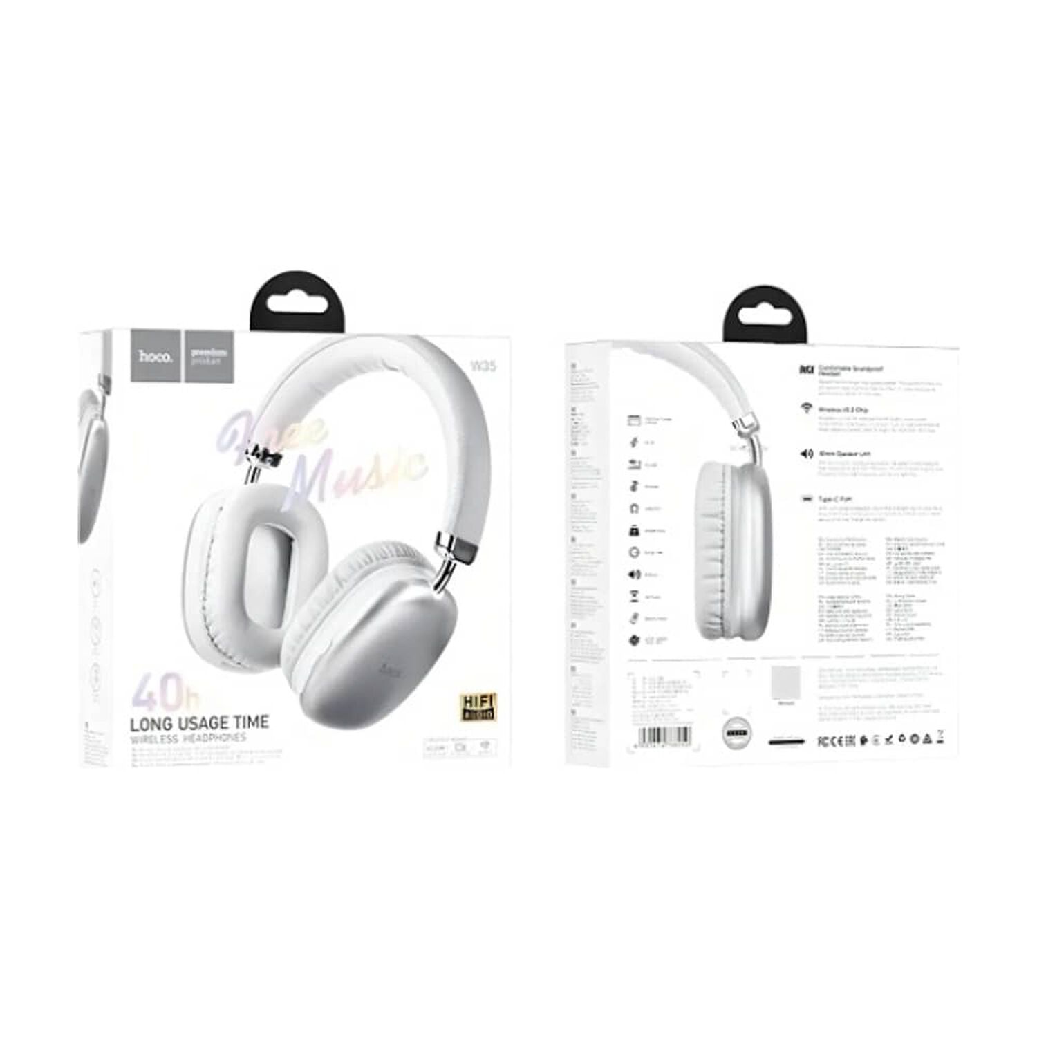 Auriculares Inal&aacute;mbricos Bluetooth Plateado image number 4.0