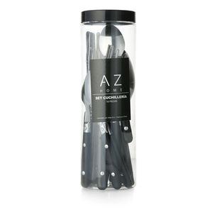 Cubiertos De Mesa Azhome Black / 16 Piezas