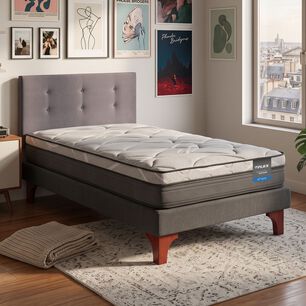 Cama Europea Flex Dream Pocket / 1.5 Plazas + Respaldo