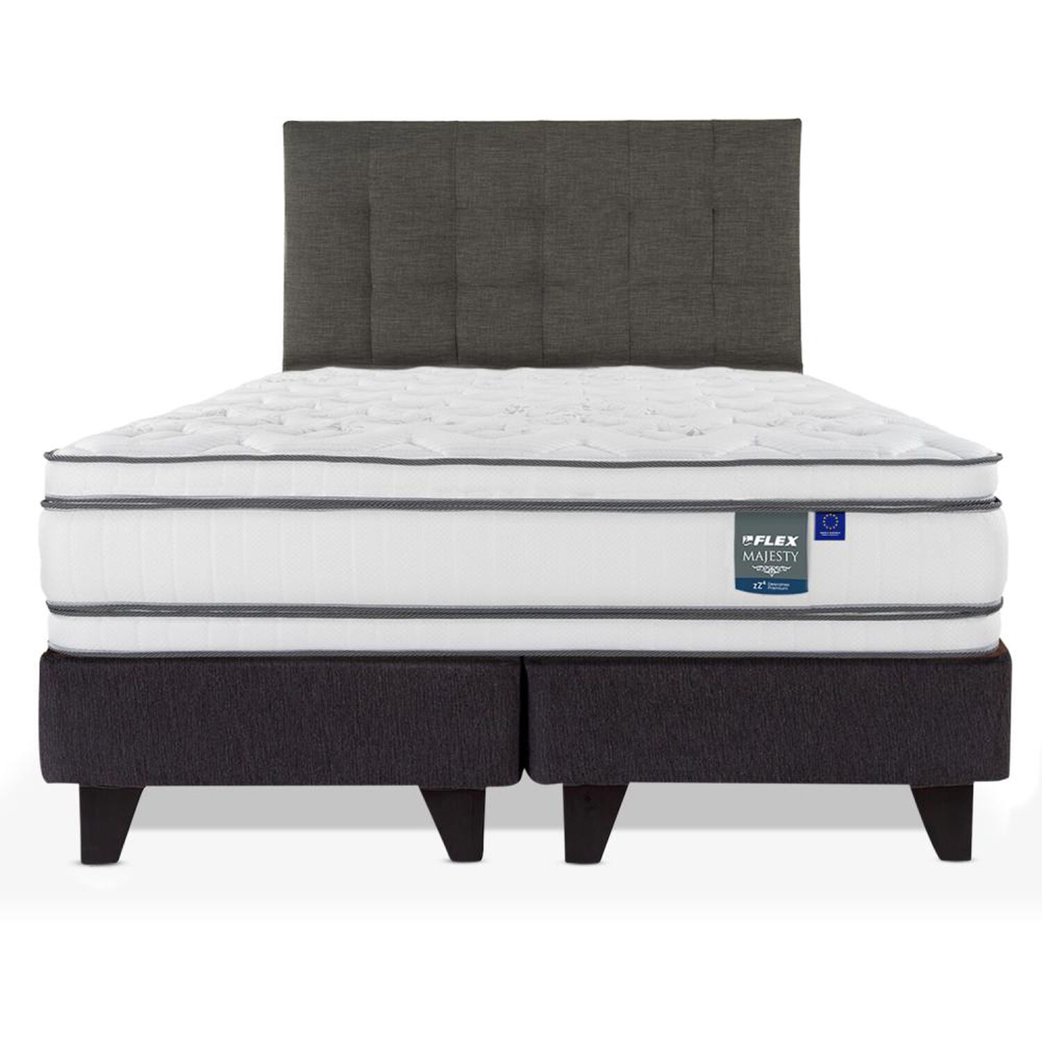Cama Europea Flex Majesty / King / Base Dividida + Respaldo image number 0.0