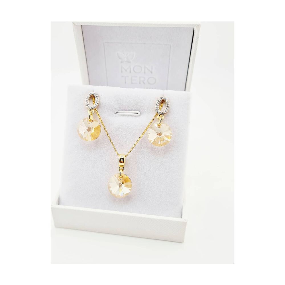 Conjunto Madrid Gold Cristales Genuinos Golden Shadow image number 4.0