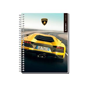 Pack 5 Cuadernos Lamborghini Rhein Carta 120 Hojas Tapa Dura