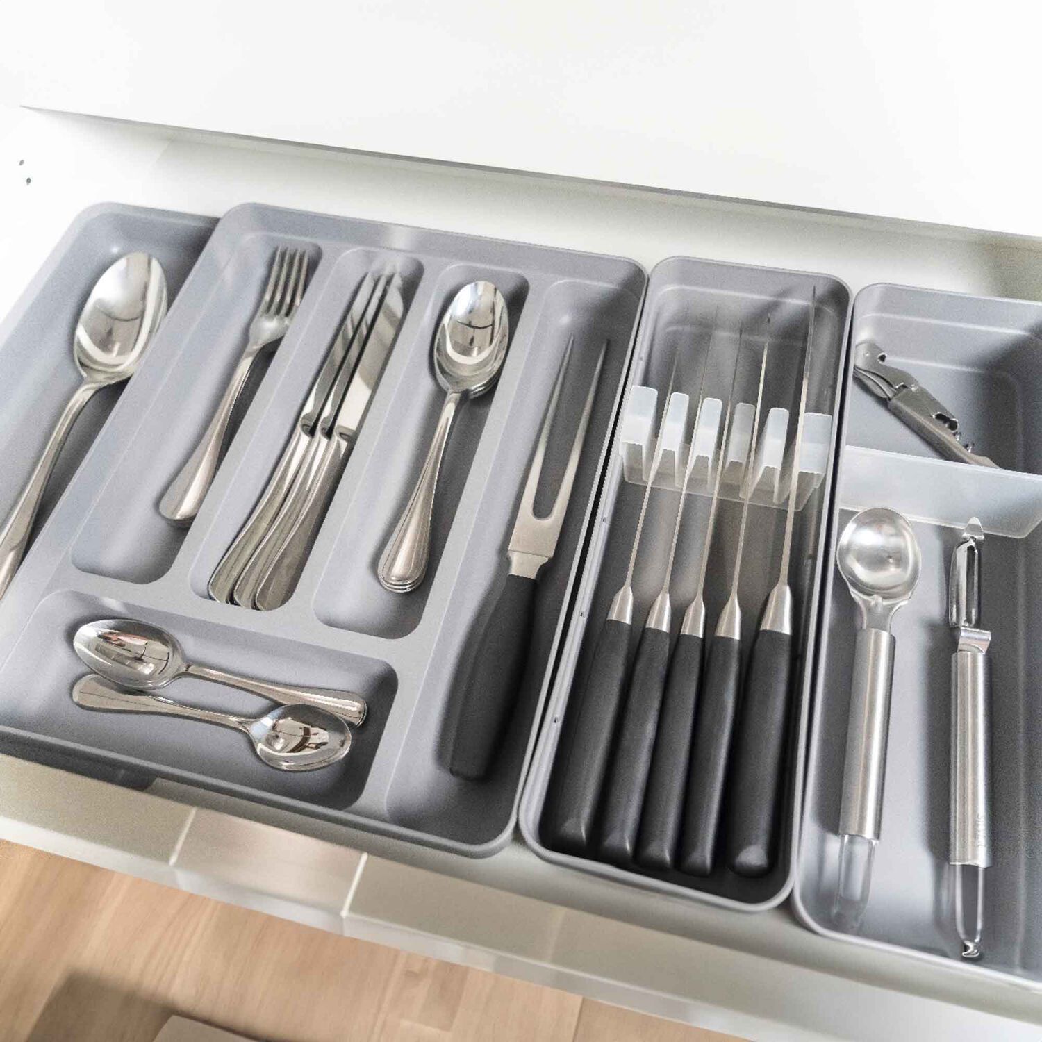 Conjunto Organizador Cubiertos Gris image number 2.0