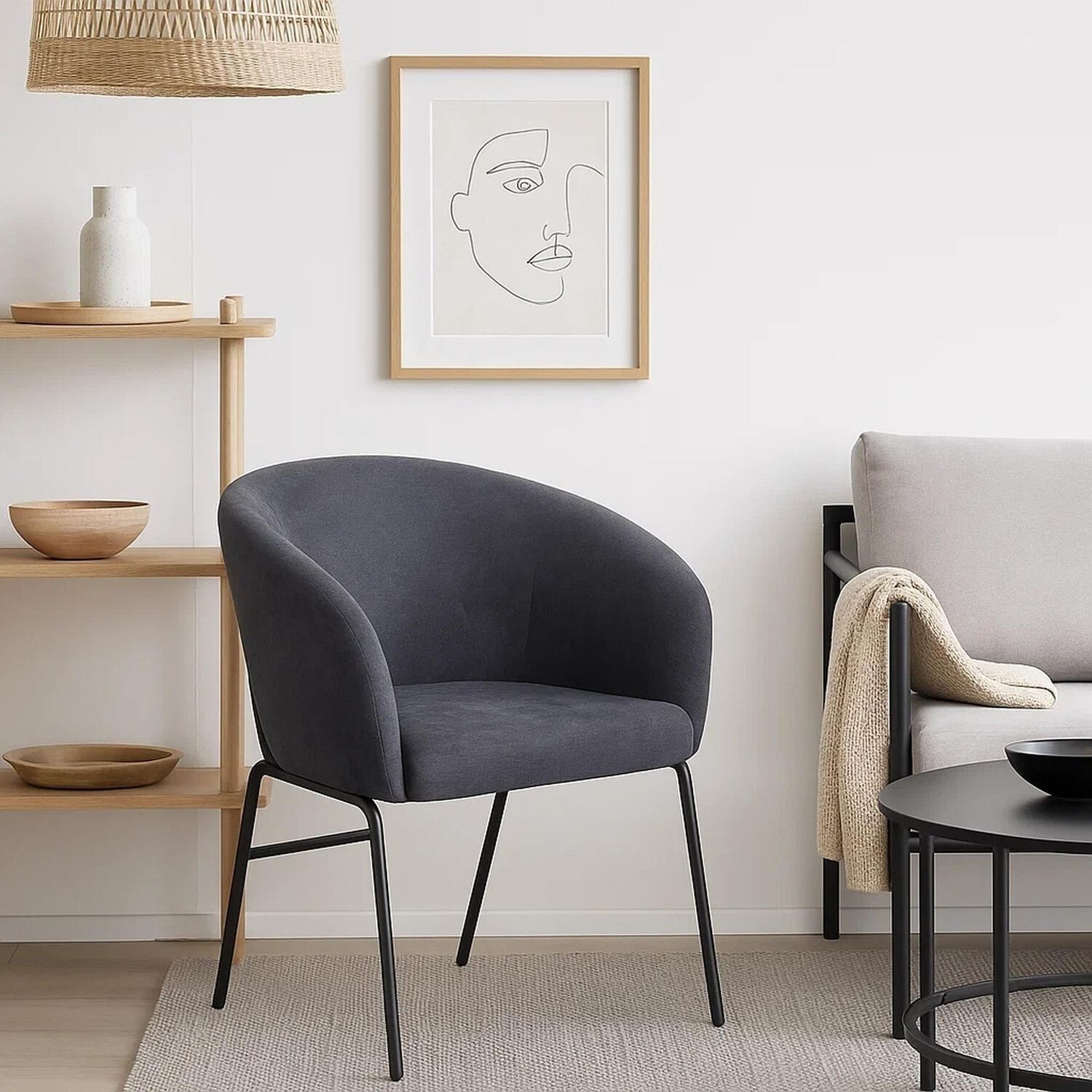 Sill&oacute;n Arko De Terciopelo - Gris image number 5.0
