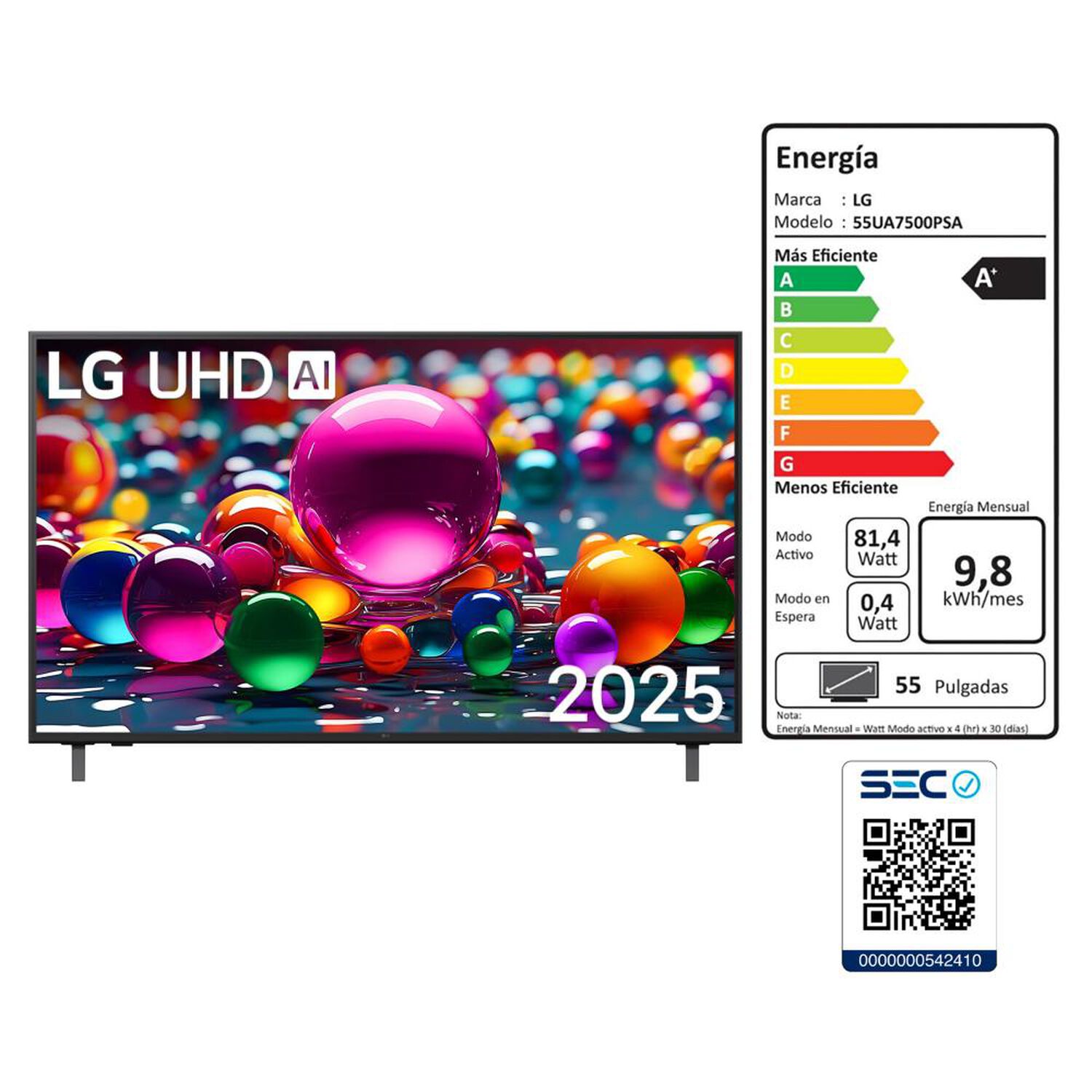 Led 55" LG 55UA7500PSA / Ultra HD 4K / Smart TV image number 8.0
