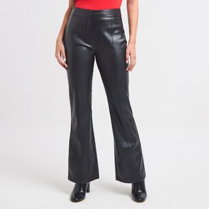 Pantal&oacute;n Ecocuero Tiro Alto Flare Mujer Kimera