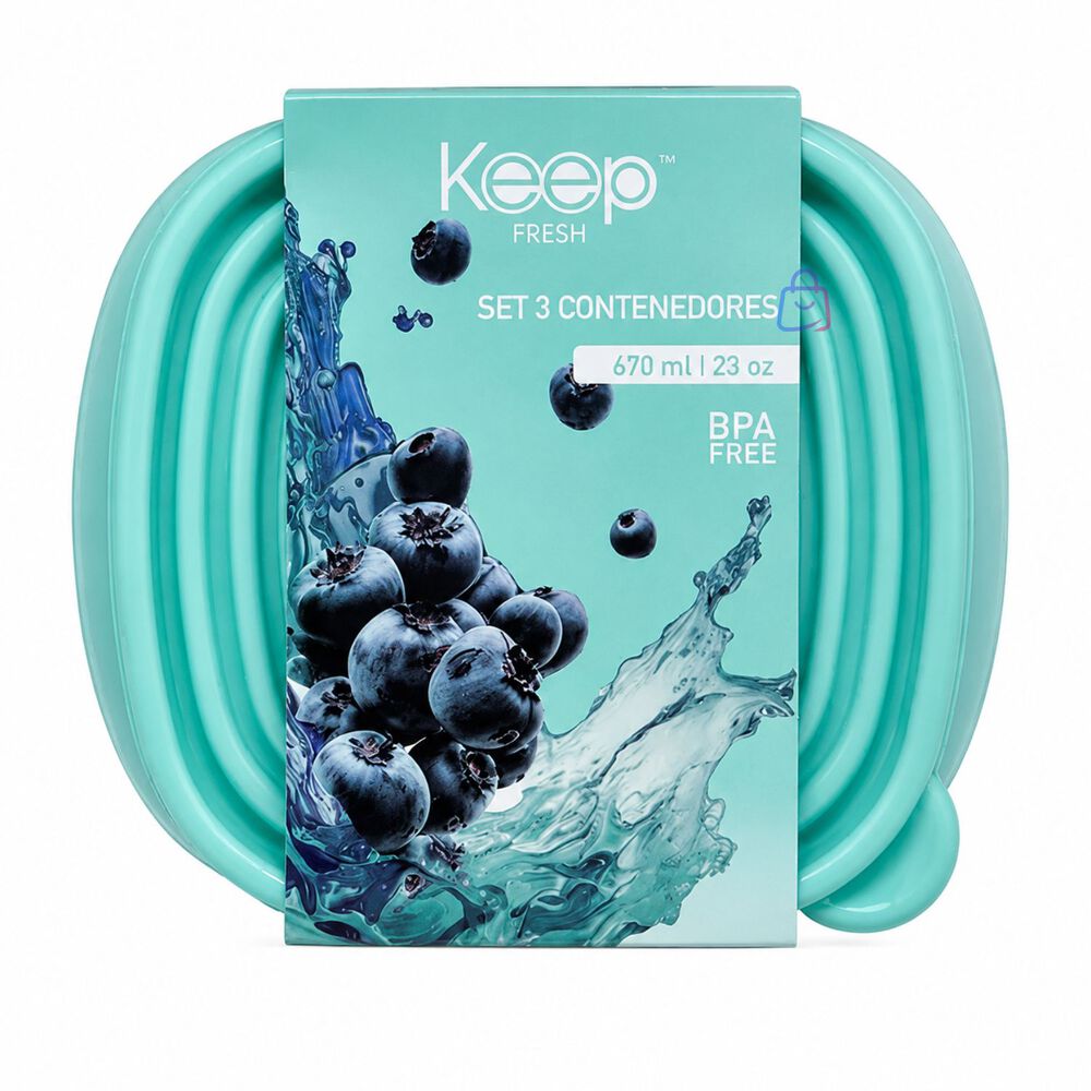 Set 3 Contenedores Herm&eacute;ticos Keep 670ml Bpa Free - Ps image number 1.0