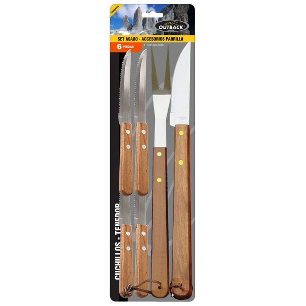 Set De Cuchillos Para Asado Outback 6 Piezas