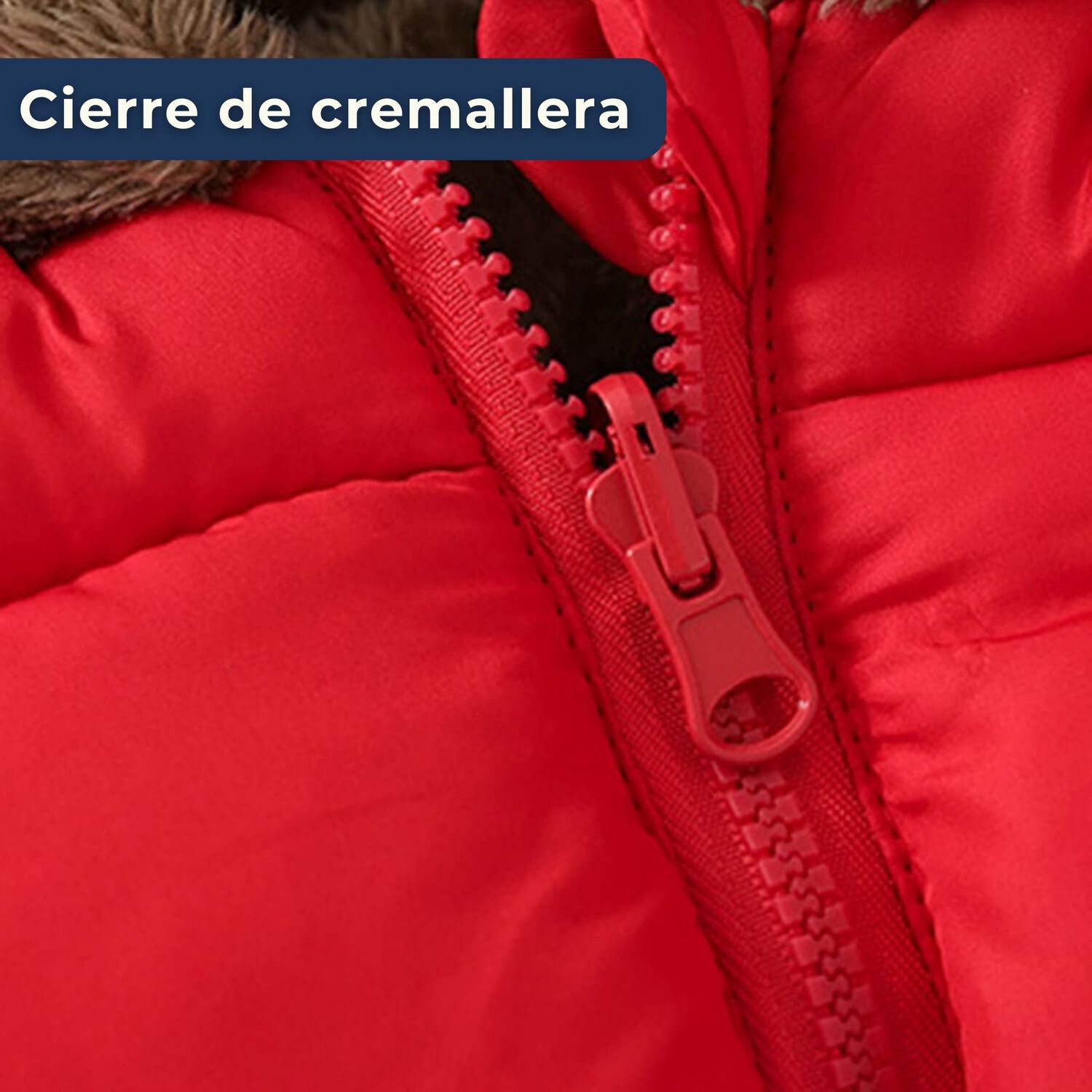 Parka Con Capucha Manga Larga Unicolor Ni&ntilde;o Y Ni&ntilde;a Jump Kids Red image number 6.0