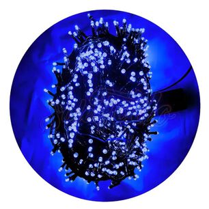 Guirnalda Navide&ntilde;a Azul Lineal 100 Led 7 Metros.