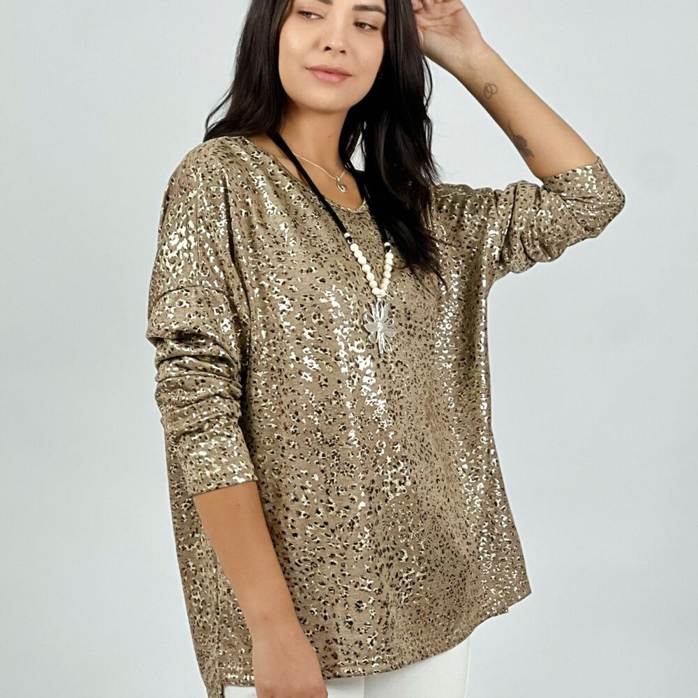 Polera Acetato Mini Prints Brillantes image number 7.0