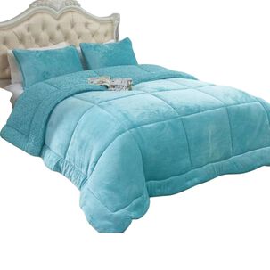 Cobertor De Invierno Plush Con Chiporro 2 Plazas + 2 Fundas De Almohada Calipso