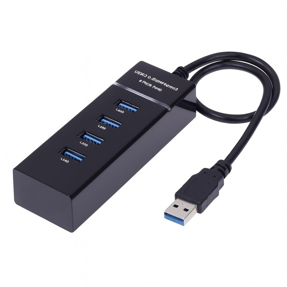 Hub 4 Puertos Multi Usb 3.0 Indicador Luz Led Adaptador image number 0.0