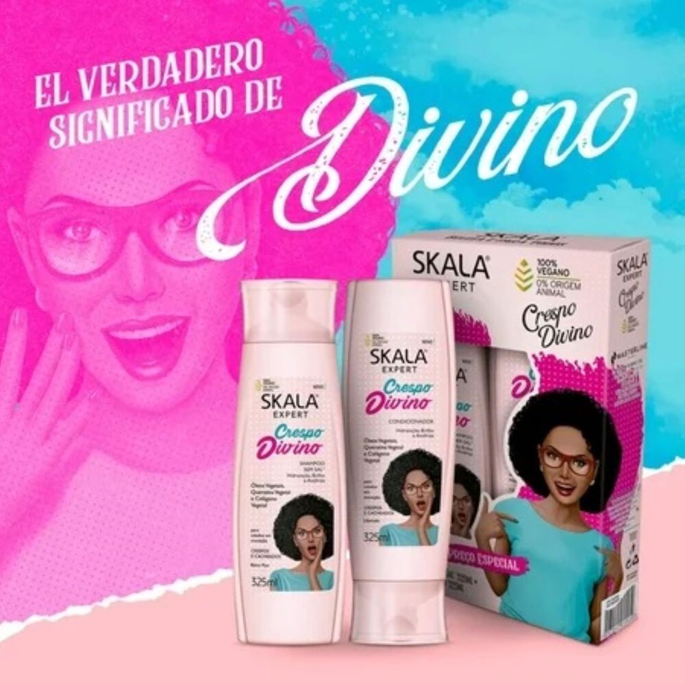 Kit Shampoo Y Acond Crespo Divino Skala Expert 650ml image number 6.0