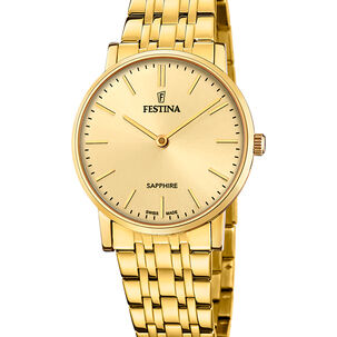 Reloj F20048/3 Festina Swiss Dorado Mujer Acero Clásico