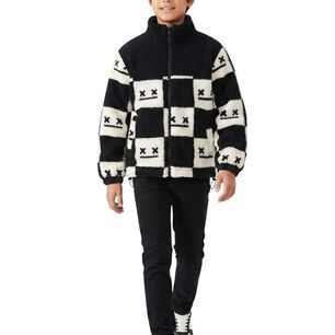 Chaqueta Polar Chiporro Aesthetic Dise&ntilde;o Cuadricula Urbano