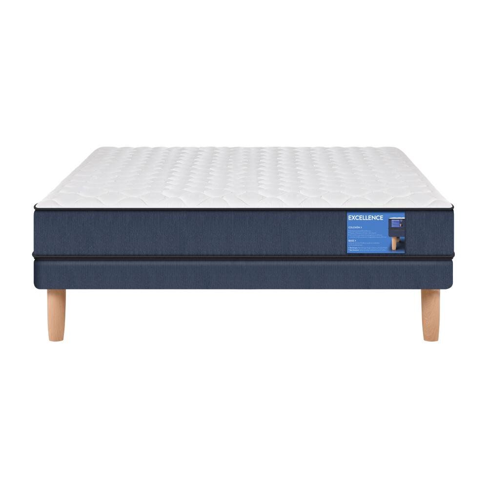 Cama Europea Cic Excellence / 2 Plazas / Base Normal + Set de Maderas Dakar image number 1.0