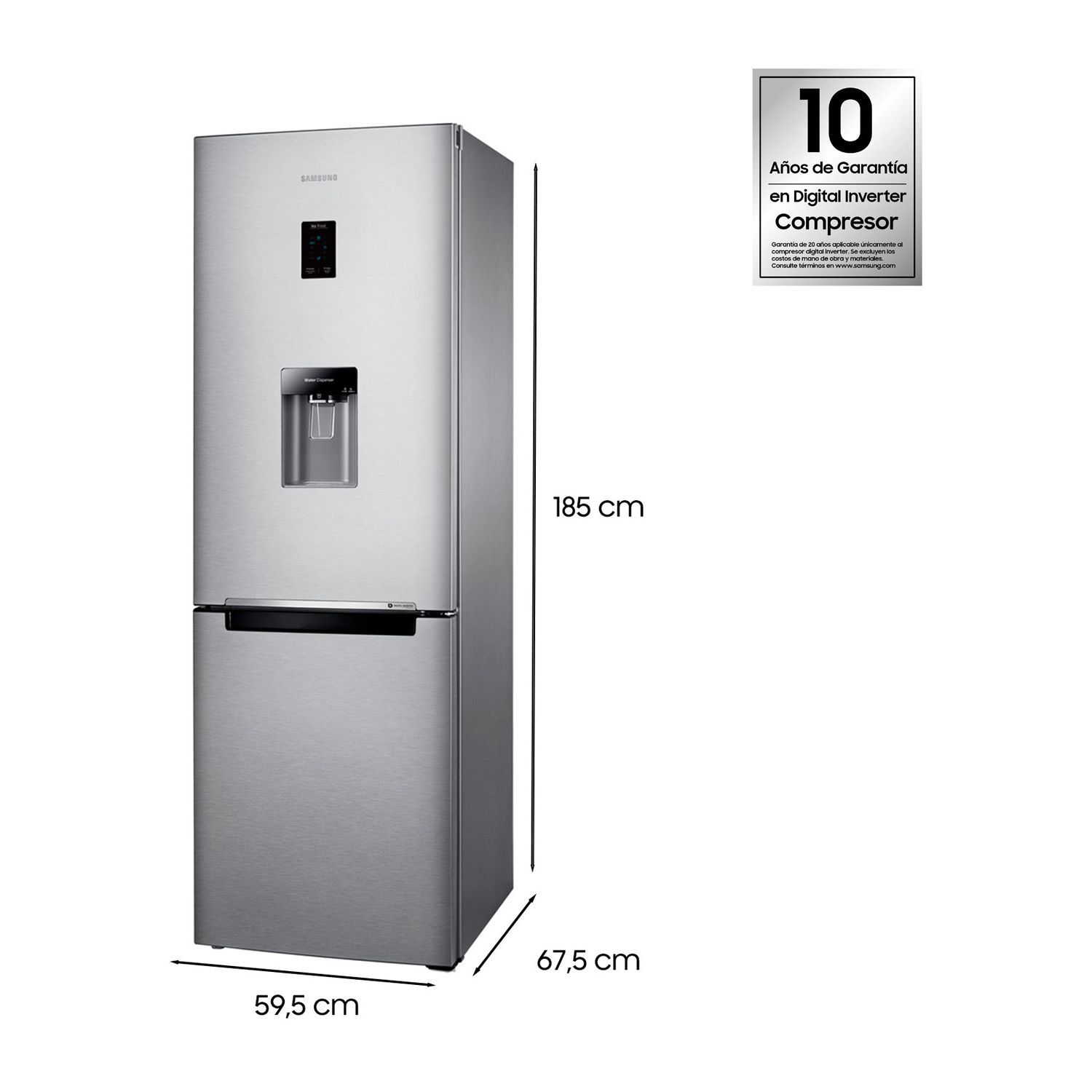Refrigerador Bottom Freezer Samsung RB33J3830SA/ZS / No Frost / 338 Litros / D image number 2.0