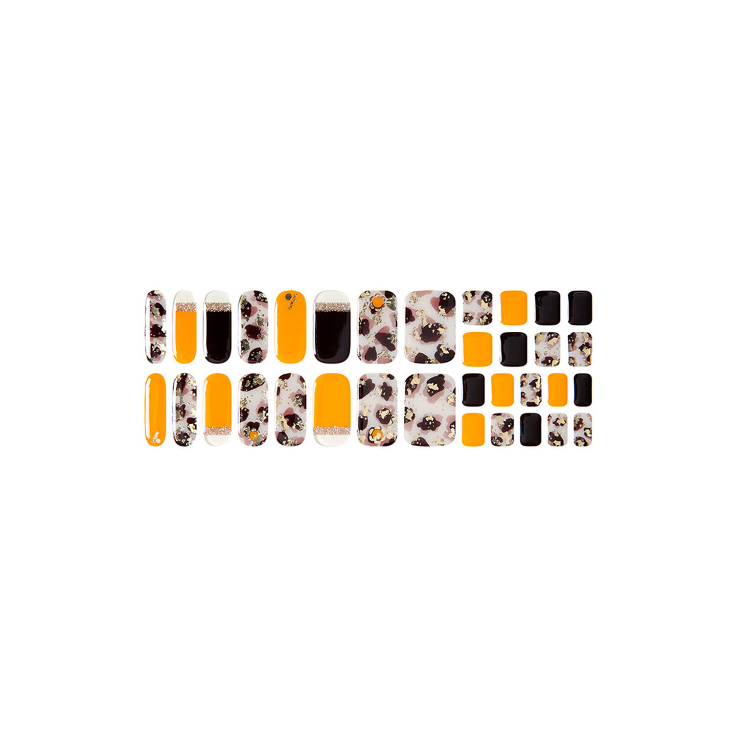 U&ntilde;as Sticker Efecto Gel Tiolla Yellow Leopard image number 1.0