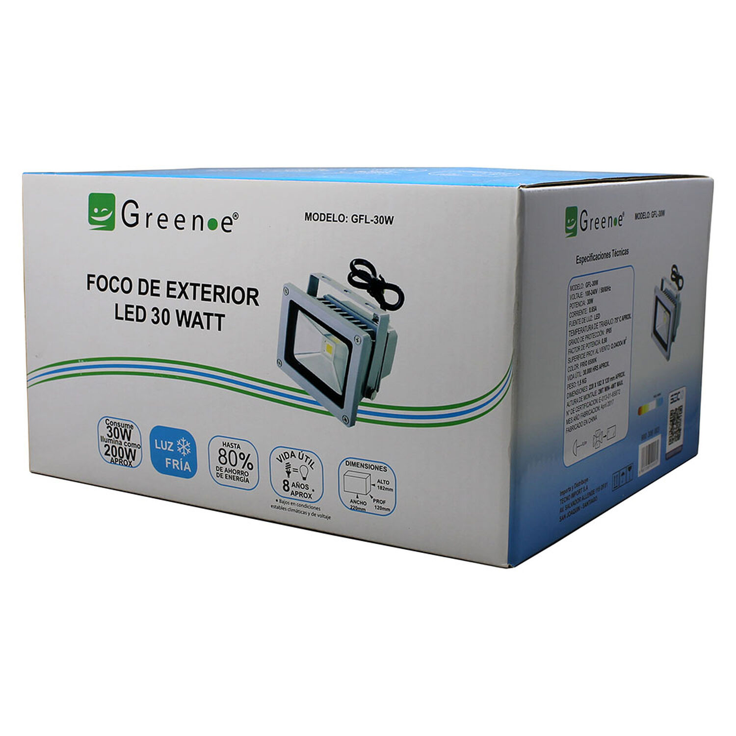 Foco Exterior Led 30w. Luz Fr&iacute;a image number 1.0