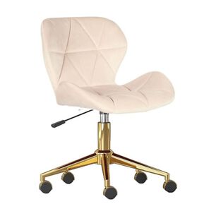 Silla Escritorio Mariposa Felpa Pedestal Dorado