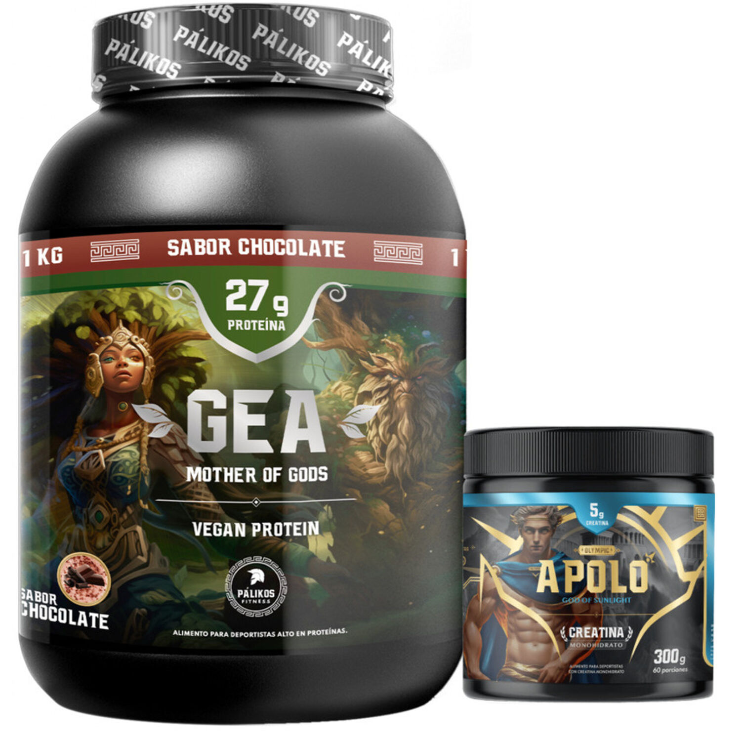 Proteina Vegetal 100%soya (sabor Chocolate) + Creatina Apolo 300g image number 0.0