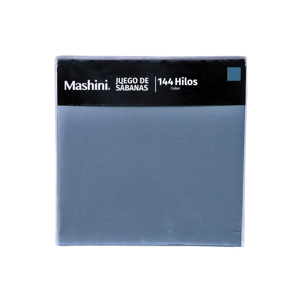 Juego De Sábanas Mashini Liso / 2 Plazas / 144 Hilos image number 2.0