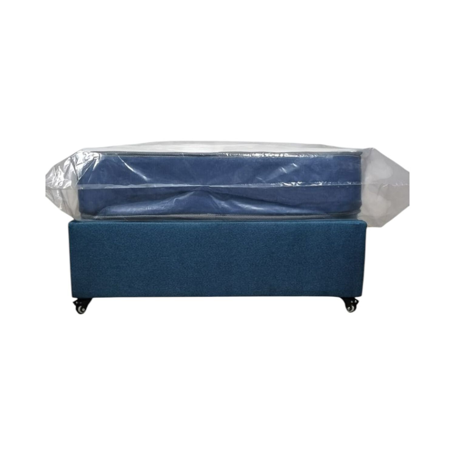 Box Americano De Plaza Lino Azul Con Colchon image number 1.0