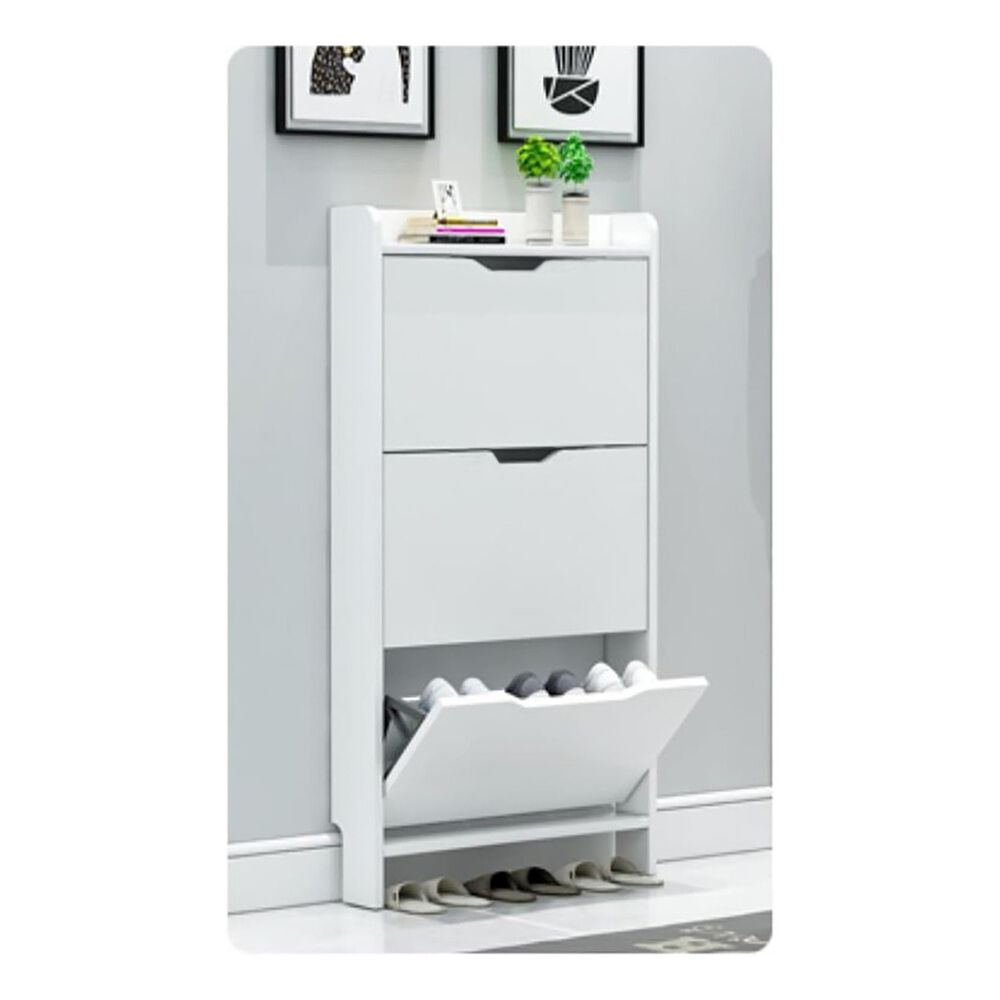 Zapatero Blanco Organizador 3 Niveles Diseño Compacto image number 1.0