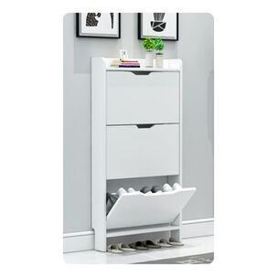 Zapatero Blanco Organizador 3 Niveles Diseño Compacto