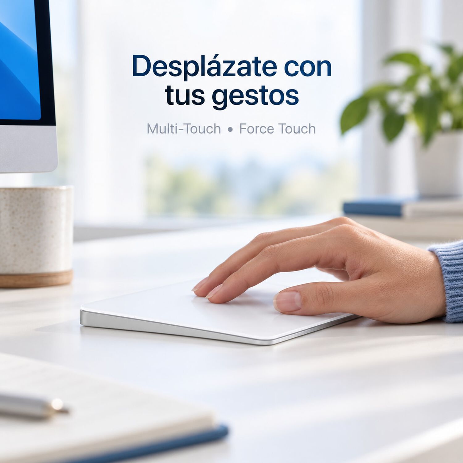Trackpad Apple Magic Trackpad Usb-c Blanco Mxk93am/a image number 1.0