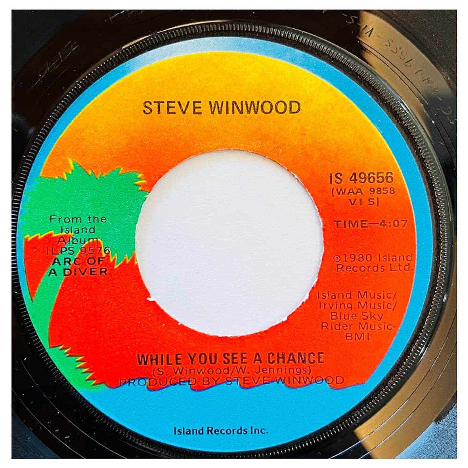 Steve Winwood - While You See A Chance | 7" Single Vinilo Usado image number 1.0
