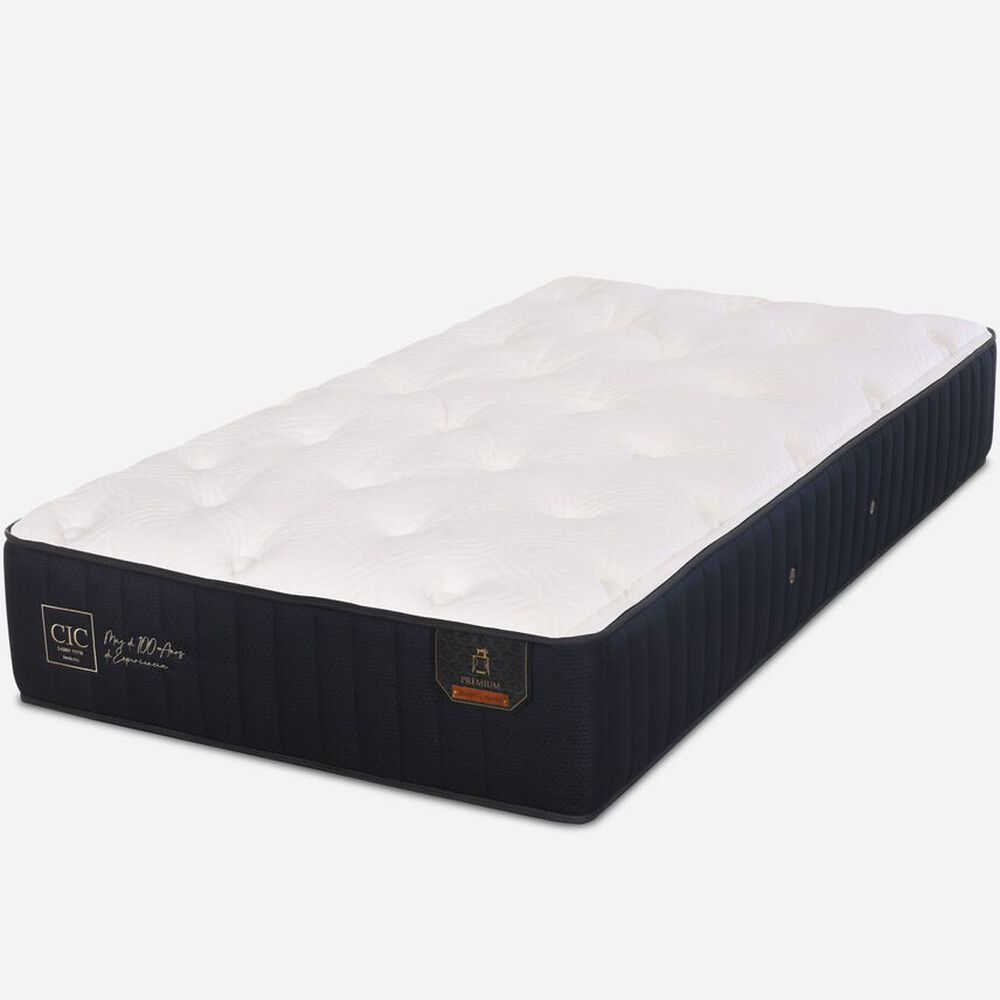 Cama 1 Plaza Colchon Premium Cic - Box 8 Cm Tipo Montessori - Largo 190 Cm - Con Patas Metalicas (gris) image number 4.0