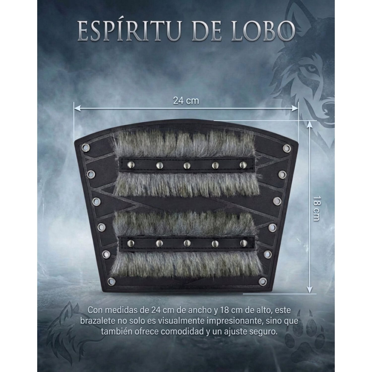 Disfraz Brazalete Armadura Lobo Vikingo image number 15.0