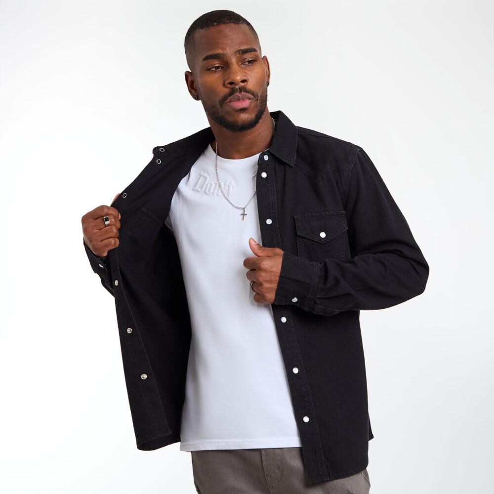 Camisa Denim Regular Manga Larga Hombre Az Rolly Go image number 0.0