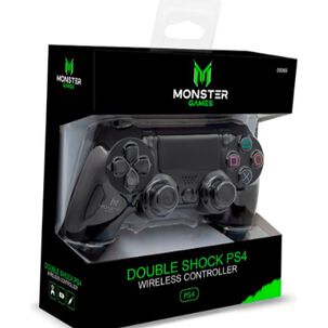 Control Joystick Inal&aacute;mbrico Monster Games Double Shock Compatible Con Ps4 Negro