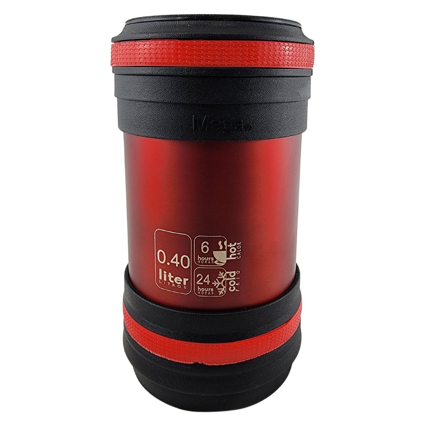Termo Mega Maxx 400ml Comidas Metalico Acero Inoxidable Rojo image number 2.0