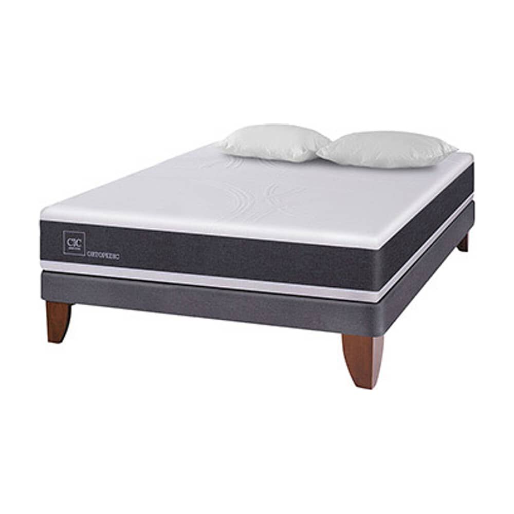 Cama Europea Cic New Ortopedic / 2 Plazas / Base Normal + Almohadas image number 4.0