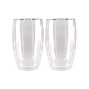 Pack 2 Vasos Doble Pared Vidrio 473 Ml Transparente
