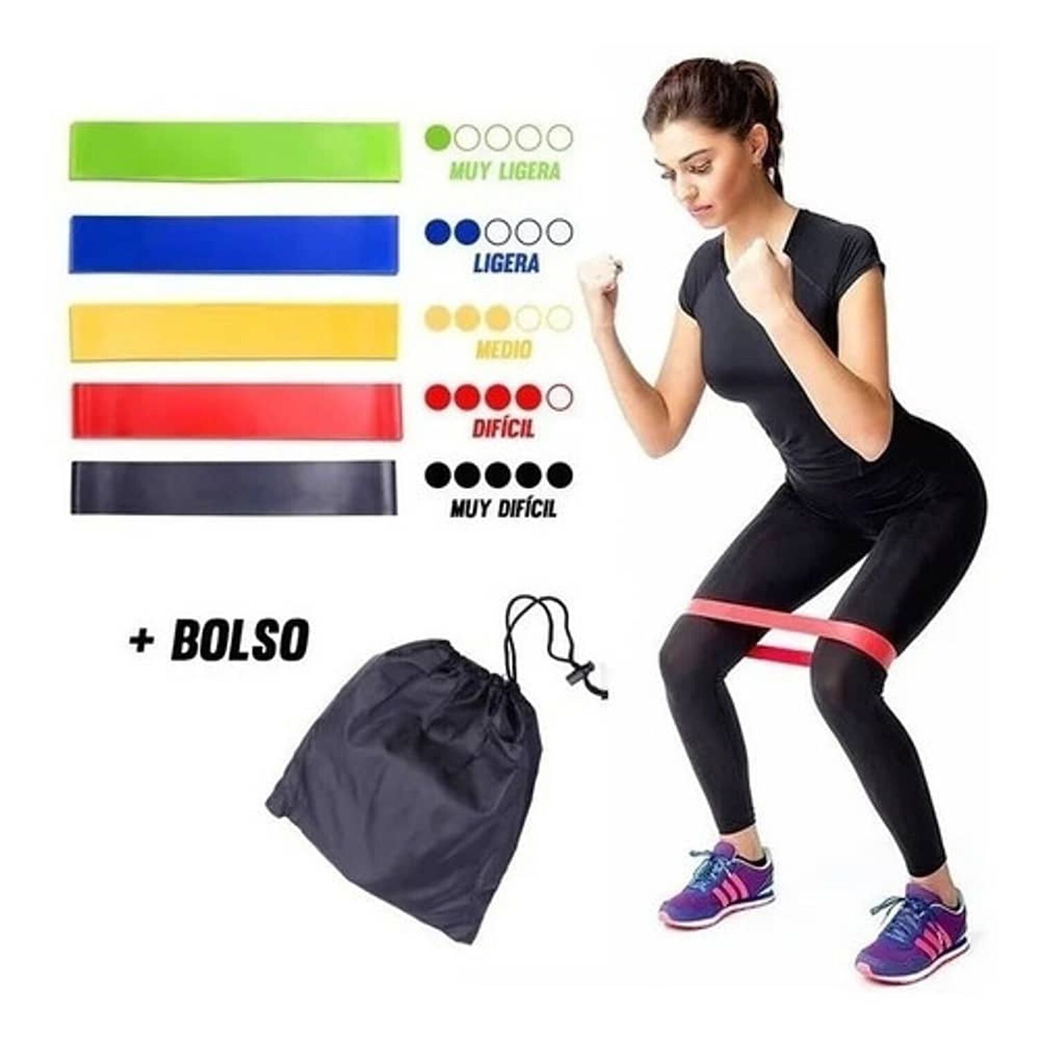Set De 5 Bandas El&aacute;sticas De Ejercicios | Crossfit image number 0.0