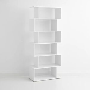 Estanter&iacute;a Moderna Zigzag De 6 Niveles 80x23.5x187.5 - Blanco