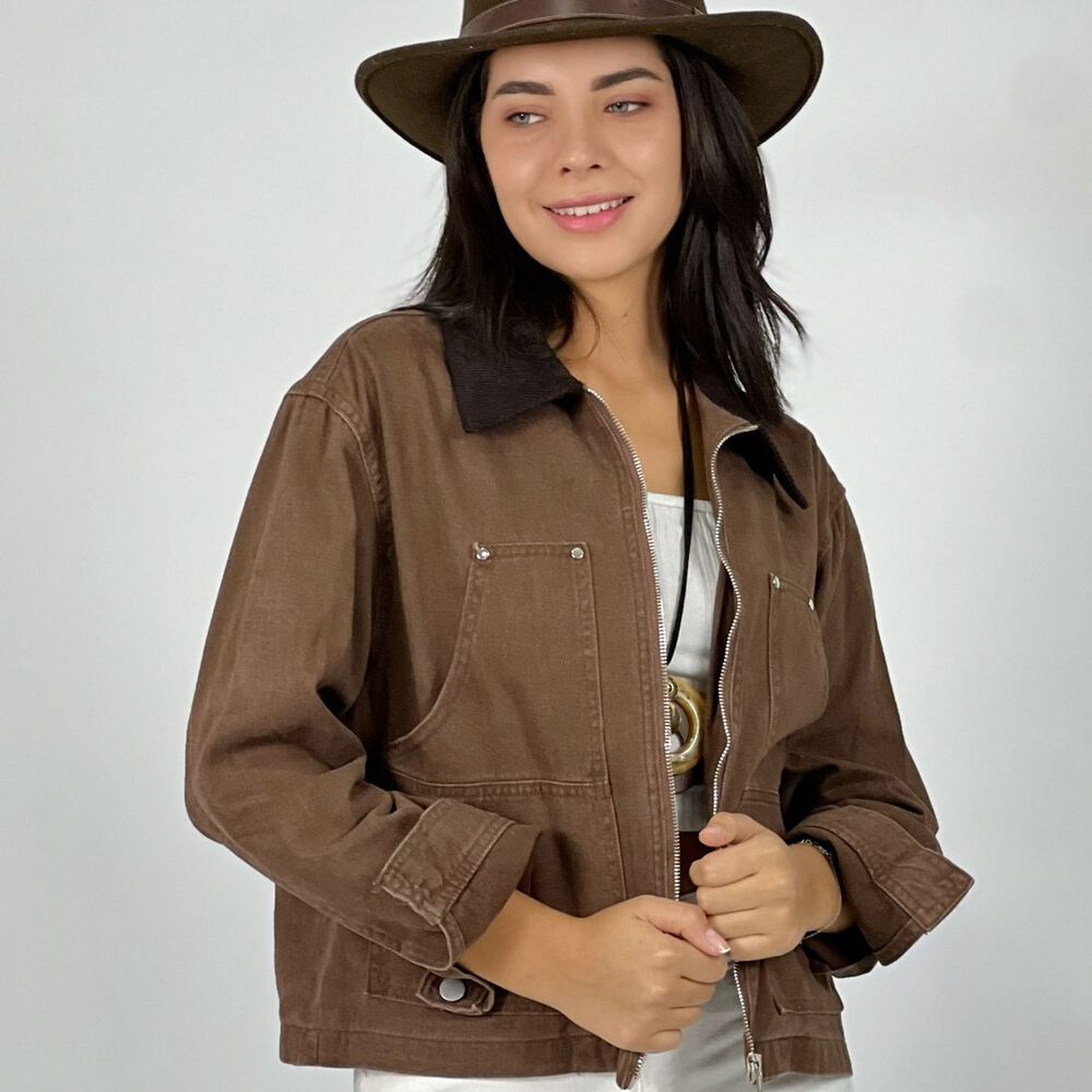 Chaqueta Mezclilla Cuello Cotelé image number 1.0