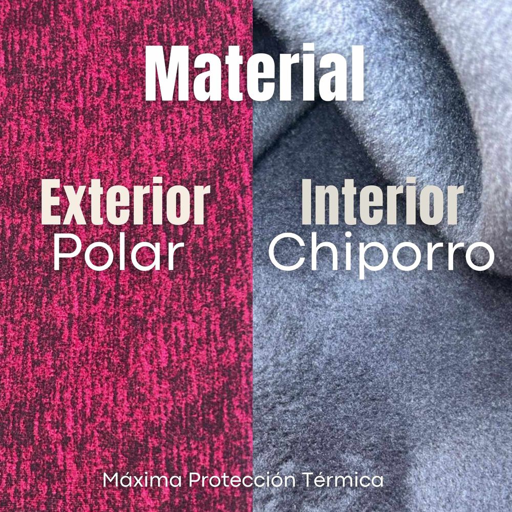 Pantal&oacute;n Polar Con Chiporro Palazzo Mujer Elasticada T&eacute;rmica Burdeo Jeans image number 5.0