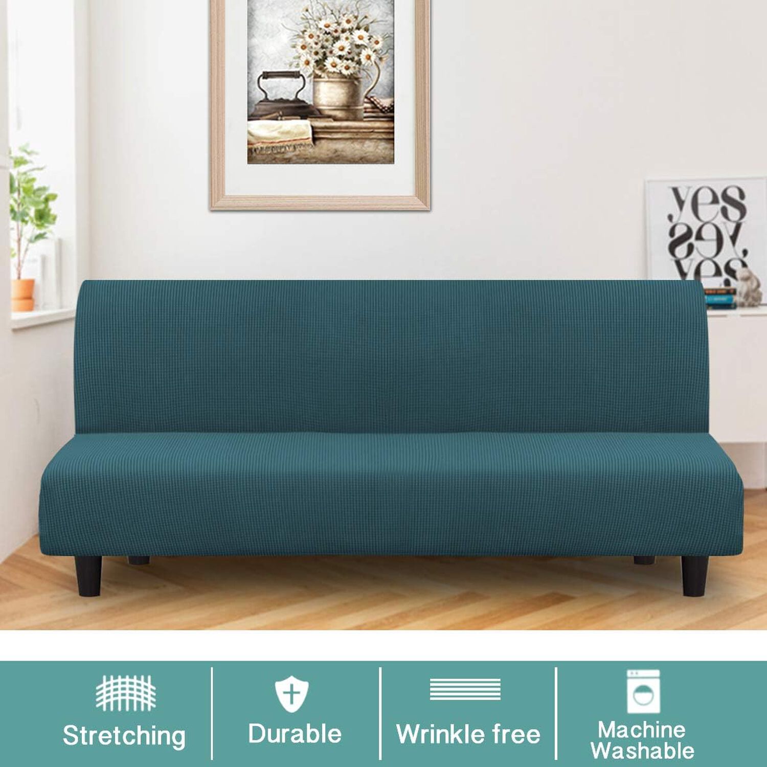 Funda De Futon Turquesa Cuadrille image number 2.0